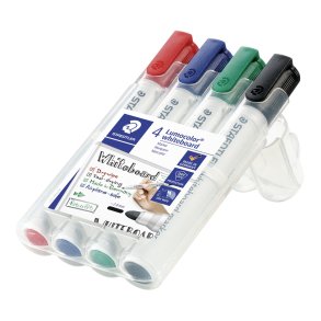 Lumocolor whiteboard marker 351 WP4, 4 farver